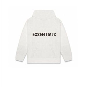 Fear of God essentials knit hoodie oatmeal